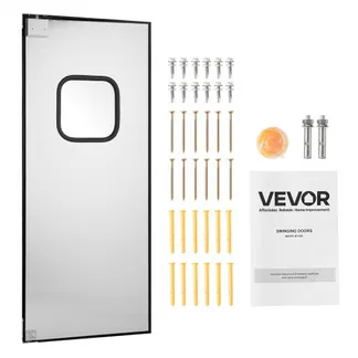 VEVOR Schwingtür 917 x 78 x 2133 mm, Einzelpaneel, passend für Türöffnungen von 91 x 213 cm, gewerbliche Türen aus Edelstahl mit Beschlägen & Zubehör, ideal für den privaten Gebrauch VEVOR Schwingtür 917 x 78 x 2133 mm, Einzelpaneel, passend für Türöffnungen von 91 x 213 cm, gewerbliche Türen aus Edelstahl mit Beschlägen & Zubehör, ideal für den privaten Gebrauch