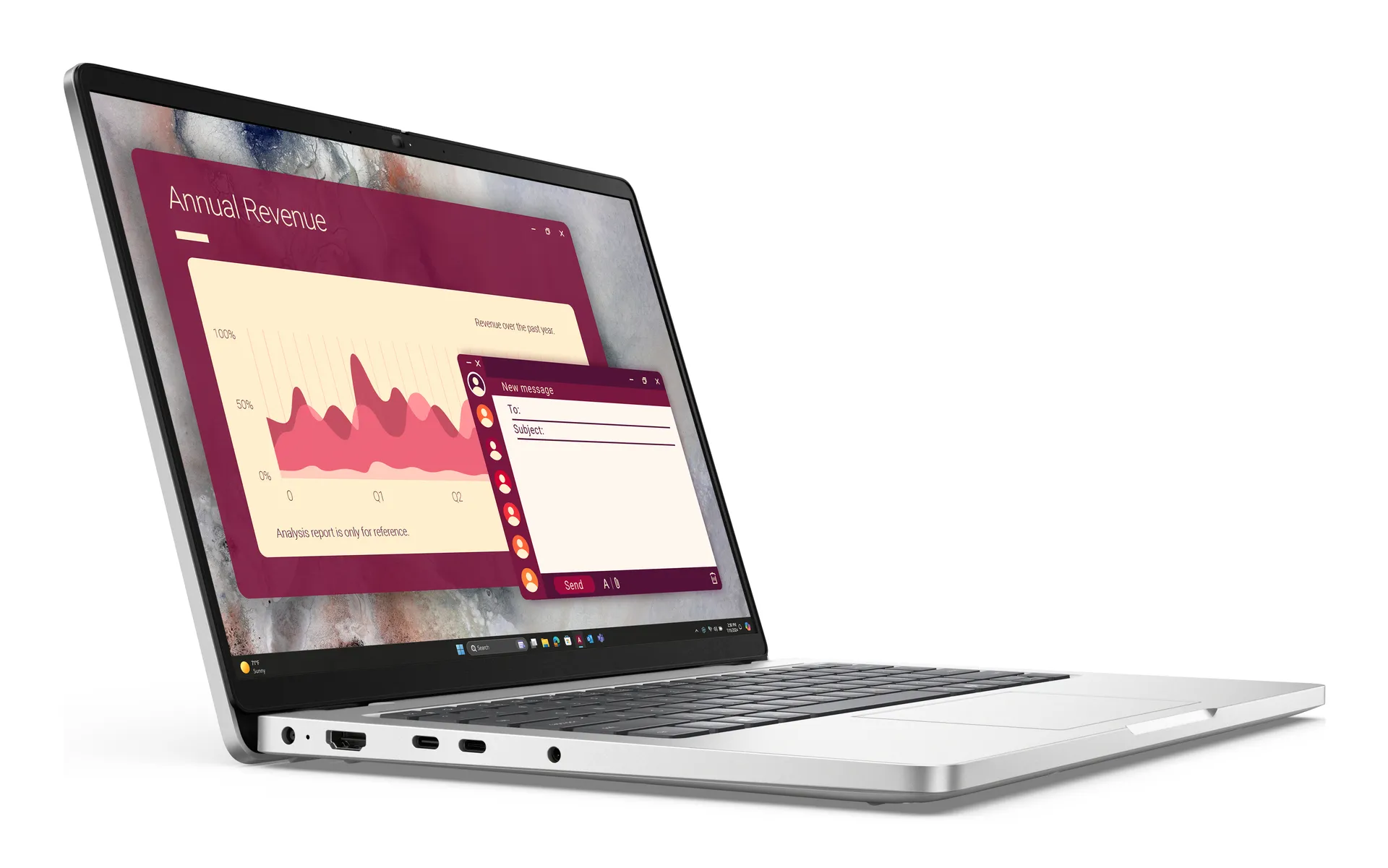 DELL Pro 14 PC14250 Intel Core Ultra 5 235U Laptop 35,6 cm (14") Full HD+ 16 GB DDR5-SDRAM 512 GB SSD Wi-Fi 6E (802.11ax) Windows 11 Pro Deutsch Platin – Bild 2