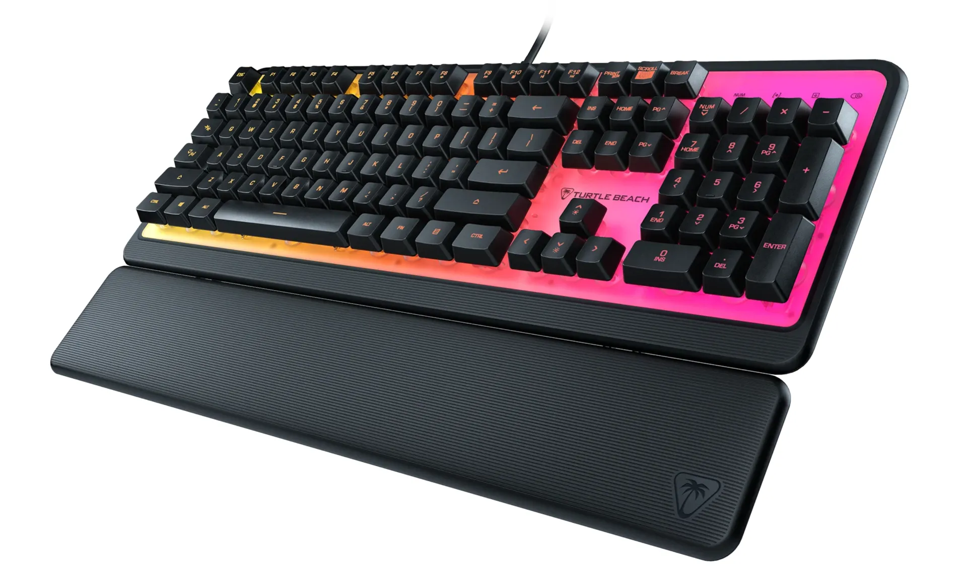 Turtle Beach Magma - Membrane RGB Gaming Keyboard mit Membrantasten, Advanced Anti-Ghosting, Easy-Shift Technologie, RGB-Beleuchtung, abnehmbare Handballenauflage – Bild 4
