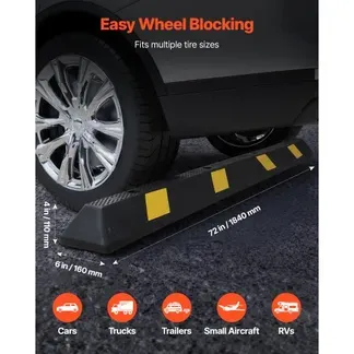 VEVOR Parkstopper Radstopper 2 Stk. 184 x 16 x 11 cm Einparkhilfe Parkbegrenzung mit Reflektorstreifen, Parkplatzsperre aus Gummi für Autos Lieferwagen Lkw, Radführungsblock, Parkplatzbegrenzung VEVOR Parkstopper Radstopper 2 Stk. 184 x 16 x 11 cm Einparkhilfe Parkbegrenzung mit Reflektorstreifen, Parkplatzsperre aus Gummi für Autos Lieferwagen Lkw, Radführungsblock, Parkplatzbegrenzung