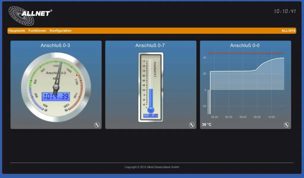ALLNET MSR Zentrale "ALL3419" inkl. 3 Sensor Ports & WLAN & Temperaturfühler "ALL3008" für IP Gebäude Automation – Bild 4