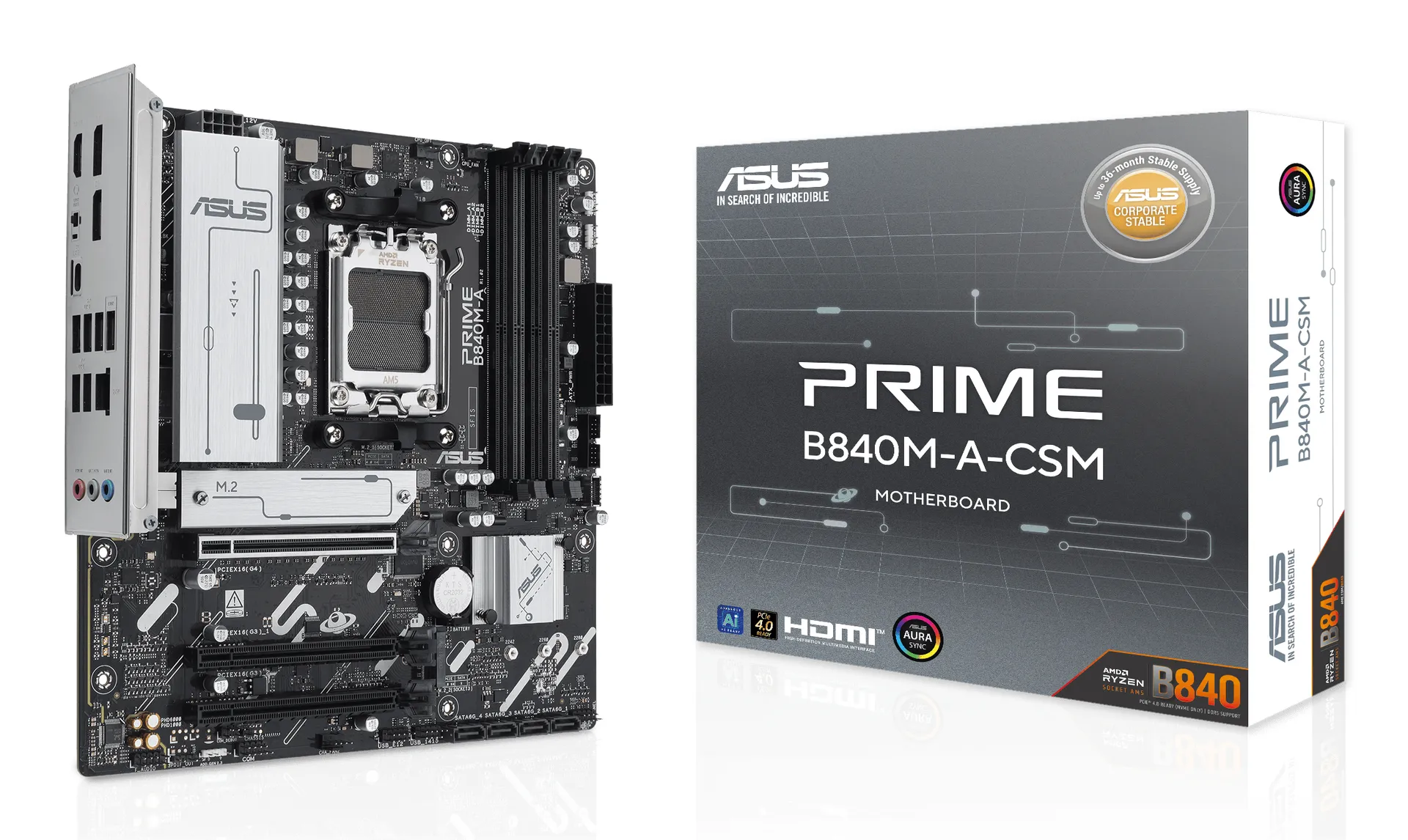 ASUS PRIME B840M-A-CSM AMD B840 Sockel AM5 micro ATX ASUS PRIME B840M-A-CSM AMD B840 Sockel AM5 micro ATX