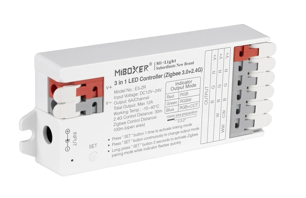 MiBoxer E3-ZR LED Controller 3in1 (RGB/RGB-W/RGB+CCT) Zigbee 3.0/2.4G – Bild 3