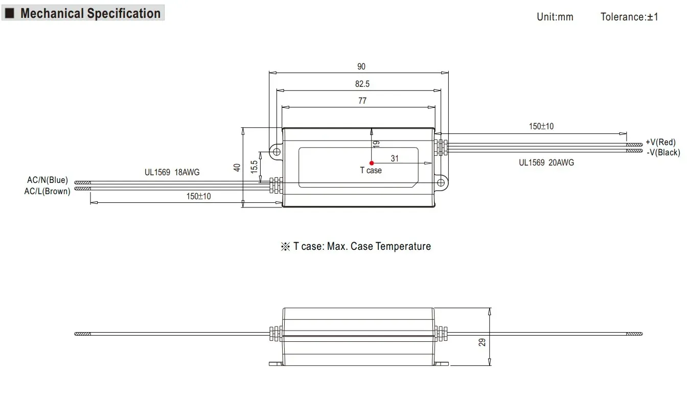MEANWELL Netzteil - 24V 16W IP67 – Bild 2