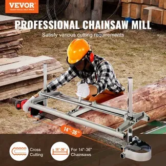 VEVOR Tragbares Sägewerk Stahl Kettensägenmühle Sägemühle 5,08–300mm Schnittstärke Geeignet für 355-914mm Kettensägeschienen ein flexibles Schneidführungssystem für Bauarbeiter, Holzarbeiter VEVOR Tragbares Sägewerk Stahl Kettensägenmühle Sägemühle 5,08–300mm Schnittstärke Geeignet für 355-914mm Kettensägeschienen ein flexibles Schneidführungssystem für Bauarbeiter, Holzarbeiter