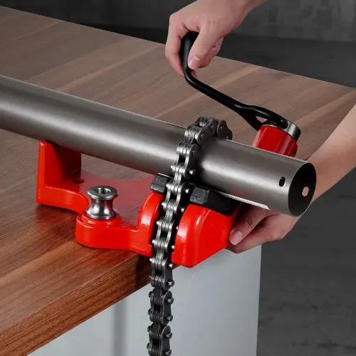 VEVOR Kettenrohrschraubstock, 6,35-152,4 mm Rohrkapazität, 710 mm robuste Kette und Gusseisenbasis, Rohrklemmung in Industriequalität für Klempnerarbeiten, Autoreparaturen, Metallverarbeitung – Bild 7