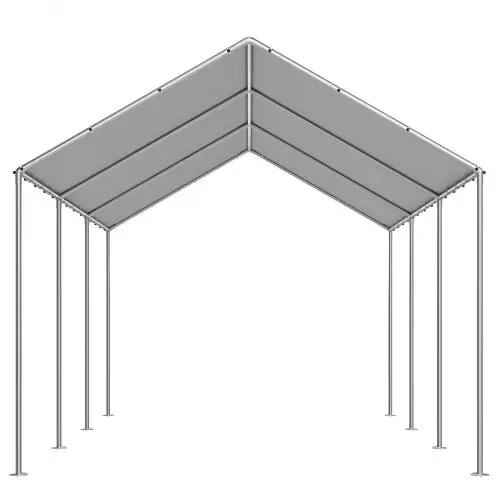VEVOR Carport-Ersatzdach, 3,04 x 6 m, Garagenzeltplane, UV-beständige Autounterstandsplane, strapazierfähige Carport-Abdeckung mit Ballfangnetzen, grau, Rahmen nicht im Lieferumfang enthalten – Bild 9