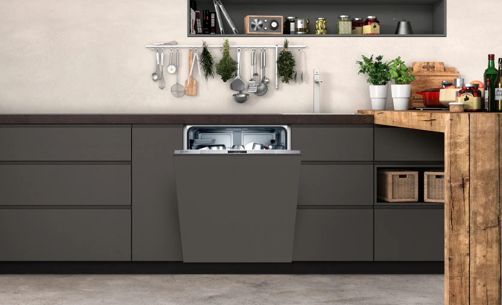 Neff S255YAX01E Spülmaschine Voll integriert 13 Maßgedecke B – Bild 2