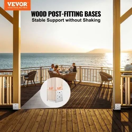VEVOR Aufschraubhülse 149 x 143 x 160 mm U Pfostenträger aus Edelstahl mit Sprühbeschichtung Pfostenschuh mit einer 23 mm dicken Deckplatte Pfosten Ideal für Pergolen Verandageländern VEVOR Aufschraubhülse 149 x 143 x 160 mm U Pfostenträger aus Edelstahl mit Sprühbeschichtung Pfostenschuh mit einer 23 mm dicken Deckplatte Pfosten Ideal für Pergolen Verandageländern