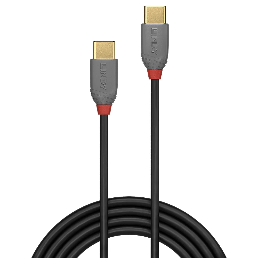 Lindy 36872 USB Kabel USB 2.0 2 m USB C Schwarz, Grau – Bild 2