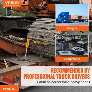 VEVOR Ratschenspanner für Zurrkette 0,8-0,9 cm, Tragkraft 3220 kg, 4er-Pack, mit Greifhaken, Befestigungselemente für Transportketten, Anhänger, Pritschenwagen VEVOR Ratschenspanner für Zurrkette 0,8-0,9 cm, Tragkraft 3220 kg, 4er-Pack, mit Greifhaken, Befestigungselemente für Transportketten, Anhänger, Pritschenwagen