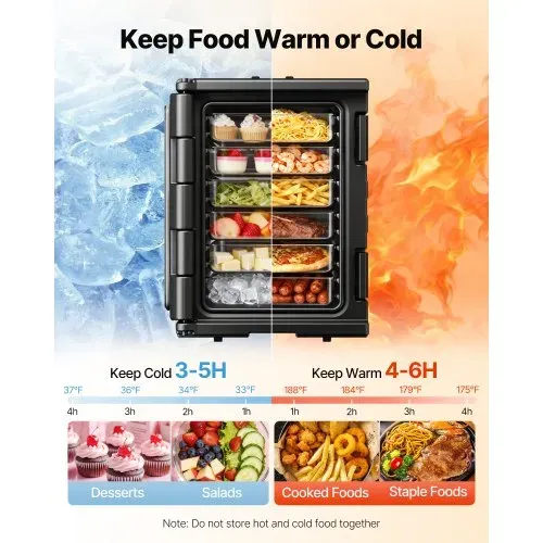 VEVOR Isolierte Thermobox Warmhaltebox 90 L, LLDPE-Lebensmittelbehälterträger mit Doppelschnallen, Speisewärmer mit Griffen, Transportbox für Restaurant, Kantine, Isolierbox 645 x 445 x 610 mm VEVOR Isolierte Thermobox Warmhaltebox 90 L, LLDPE-Lebensmittelbehälterträger mit Doppelschnallen, Speisewärmer mit Griffen, Transportbox für Restaurant, Kantine, Isolierbox 645 x 445 x 610 mm