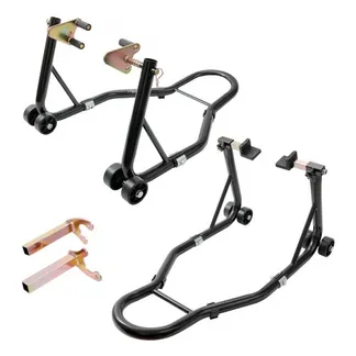 VEVOR Motorrad Ständer Set Montageständer Hinten & Vorn 0,39 t Belastbar, U-Type + L-Type + Doppelgabelköpfe, 225–350 mm / 230–330 mm / 165–240 mm Rollbarer Montageständer Montagelift Montageheber VEVOR Motorrad Ständer Set Montageständer Hinten & Vorn 0,39 t Belastbar, U-Type + L-Type + Doppelgabelköpfe, 225–350 mm / 230–330 mm / 165–240 mm Rollbarer Montageständer Montagelift Montageheber