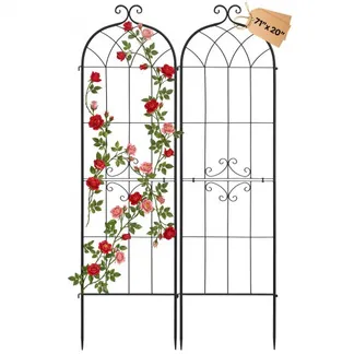 VEVOR Rankgitter, 180×52,5 cm 2er-Pack, Metall Rankhilfe mit Pulverbeschichteter Oberfläche & Verriegelungsmechanismus, Kletterhilfe, Garten Spalier, Pflanzengitter für Blumen, Gemüse & Rosen VEVOR Rankgitter, 180×52,5 cm 2er-Pack, Metall Rankhilfe mit Pulverbeschichteter Oberfläche & Verriegelungsmechanismus, Kletterhilfe, Garten Spalier, Pflanzengitter für Blumen, Gemüse & Rosen