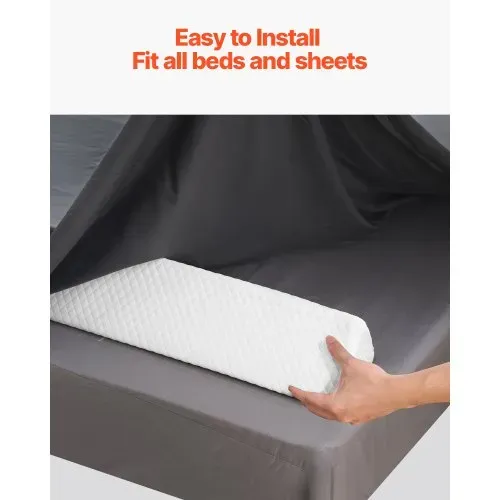 VEVOR Rausfallschutz 1420x152x110mm, Bettschutzgitter, Bettgitterschutz aus hochelastischem Schaumstoff für Kleinkinder mit maschinenwaschbarem Bezug für Einzel-, Voll-, Queen- und Kingsize-Betten – Bild 3