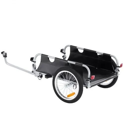 VEVOR Fahrradanhänger, 45 kg Tragkraft, Transportanhänger, faltbar und verstaubar, Schnellverschluss mit Universalkupplung, 41 cm Räder, sichere Reflektoren, passend für 558,8-711,2 mm Fahrradräder – Bild 9