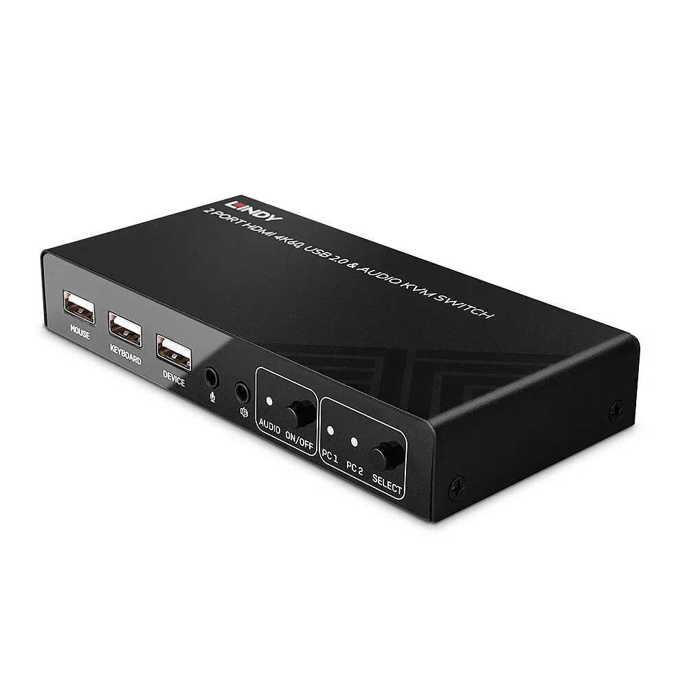 Lindy 32809 Tastatur/Video/Maus (KVM)-Switch Schwarz Lindy 32809 Tastatur/Video/Maus (KVM)-Switch Schwarz