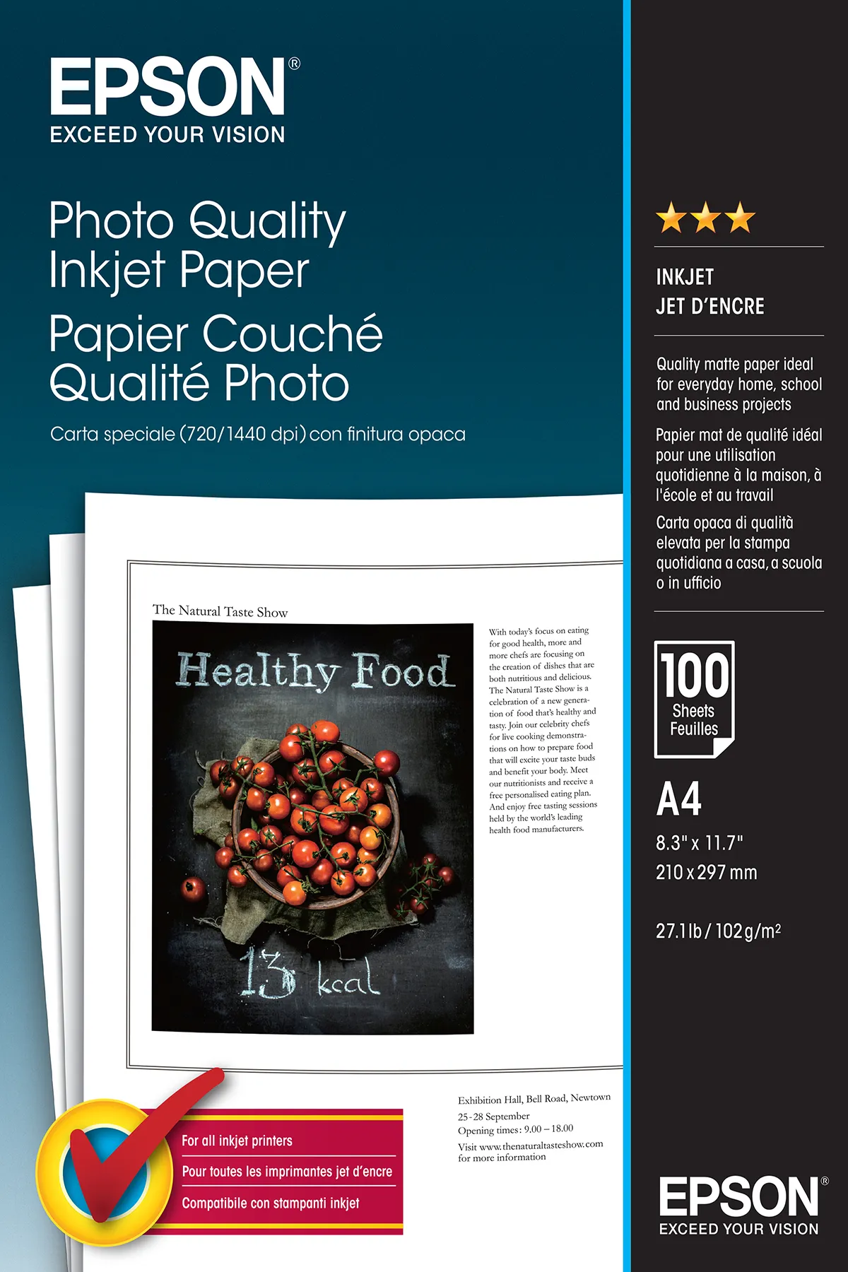 Epson Photo Quality Inkjet Paper – A4 – 100 Blätter Epson Photo Quality Inkjet Paper – A4 – 100 Blätter