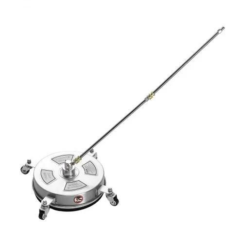 VEVOR 325 mm Hochdruckreiniger, Oberflächenreiniger, Flächenreiniger aus Edelstahl mit 4 Rädern, max. 4000 PSI, 6,35 mm Schnellanschluss, 2 Sprühdüsen, 2 verlängerte Stäbe für Beton, Terrasse, Deck – Bild 9