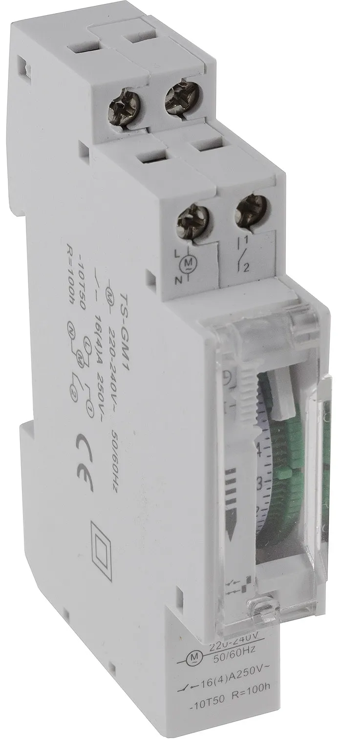 analoge Tages-Zeitschaltuhr für Schalttafel-Einbau, 230V, max. 3500W analoge Tages-Zeitschaltuhr für Schalttafel-Einbau, 230V, max. 3500W