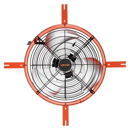 VEVOR Giebellüfter 40,6cm Dachbodenlüfter mit 4995,1m³/h Luftstrom Orange, Kühlung & Luftzirkulation für Dachboden Werkstatt & Lager, Kohlenstoffstahlgehäuse, mit Thermostat Netzkabel & Steuerkabel – Bild 9