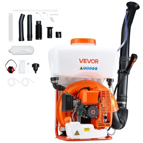 VEVOR Rucksack-Nebelsprühgerät, 63 cc, 3 PS-Motor, gasbetriebener Nebelsprüher mit 16 L-Tank, Pulver- & Flüssigkeitsnebelsystem, für Gartenarbeit & Landwirtschaft, Gemüsegewächshäuser VEVOR Rucksack-Nebelsprühgerät, 63 cc, 3 PS-Motor, gasbetriebener Nebelsprüher mit 16 L-Tank, Pulver- & Flüssigkeitsnebelsystem, für Gartenarbeit & Landwirtschaft, Gemüsegewächshäuser