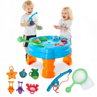 VEVOR Wassertisch, Spieltisch, Wasserspieltisch, Wasserspielset mit 9-teiligem Spielzeugzubehör, Sommer-Wasseraktivitätstisch mit Angelspielset für Jungen und Mädchen ab 3 Jahren VEVOR Wassertisch, Spieltisch, Wasserspieltisch, Wasserspielset mit 9-teiligem Spielzeugzubehör, Sommer-Wasseraktivitätstisch mit Angelspielset für Jungen und Mädchen ab 3 Jahren