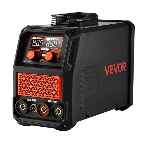 VEVOR 145A MIG-Schweißgerät 3-in-1 Lift-TIG/ Gaslos-Fülldraht/MMA-Schweißen, Trgabare Schweißmaschine für Werkstatt Garage Heimwerker, IGBT-Inverter, Synergiesteuerung, Digitalanzeige, Überlastschutz – Bild 10