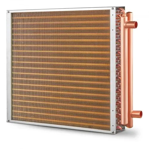 VEVOR Wärmetauscher Wasser-Luft, 50,8 x 50,8 cm mit 3-reihigen 9,53 mm Kupferanschlüssen, 242 Aluminiumlamellen Wärmetauscher für Holzöfen, Heizung und Kühlung im Wohnbereich und Warmluftheizung – Bild 8