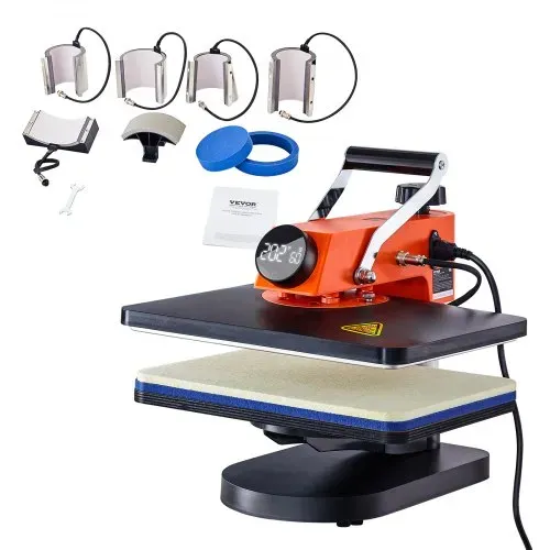 VEVOR Hitzepresse – 8-in-1-Hitzepresse-Sublimationsmaschine für selbstgemachte T-Shirts/Hüte/Becher/Wärmeübertragungsprojekte, 12 x 15 Multifunktions-Hitzepresse zum Wegschwenken mit 360°-Drehung VEVOR Hitzepresse – 8-in-1-Hitzepresse-Sublimationsmaschine für selbstgemachte T-Shirts/Hüte/Becher/Wärmeübertragungsprojekte, 12 x 15 Multifunktions-Hitzepresse zum Wegschwenken mit 360°-Drehung