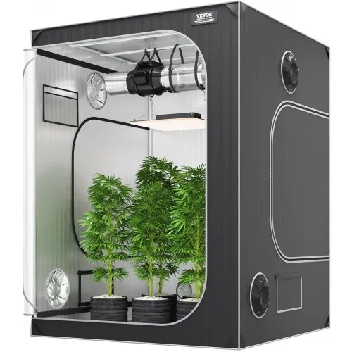 VEVOR Grow-Zelt, 152,4 x 152,4 x 203,2 cm, Indoor-Growzelt, hydroponische Fenstertür-Ablage VEVOR Grow-Zelt, 152,4 x 152,4 x 203,2 cm, Indoor-Growzelt, hydroponische Fenstertür-Ablage