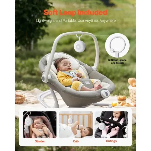 VEVOR Einschlafhilfe, White Noise Machine, 30 Musiktitel, 3-in-1-Soundmaschine mit weißem Rauschen, automatischer Abschaltfunktion, sanftem Ringlicht & Speicherfunktion, Rauschgerät – Bild 5