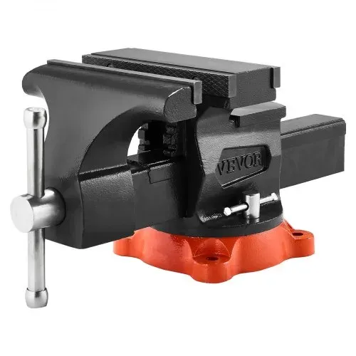 VEVOR Schraubstock, 203 mm Backenbreite, 203 mm max. Backenöffnung, 360° schwenkbare Feststellbasis, 94 mm Ausladung, Werkbank-Schraubstock aus Sphäroguss, Zweiwege-Backen zum Einspannen runder Rohre – Bild 8