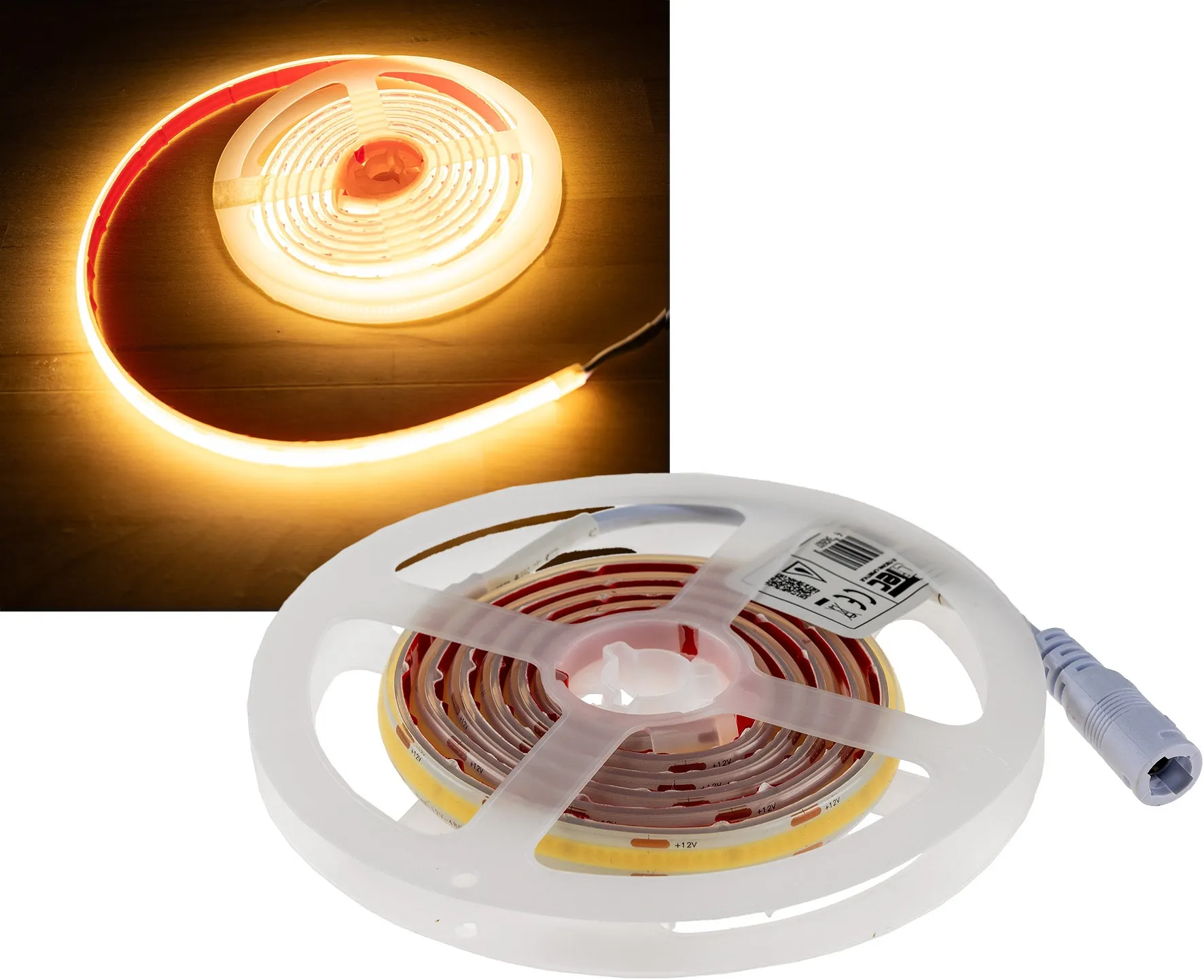LED-Stripe „CLS-COB V2“ 1m, warmweiß 12V, 10W, 908 Lumen LED-Stripe „CLS-COB V2“ 1m, warmweiß 12V, 10W, 908 Lumen