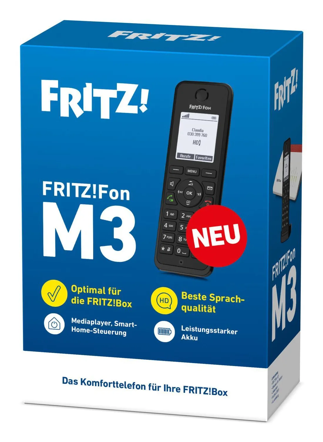 Fon M3 DECT-Telefon Anrufer-Identifikation Schwarz – Bild 7