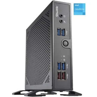 Shuttle XPC slim Barebone DS50U, Intel Celeron 7305, 2x LAN (1x 2.5Gbit ,1x 1Gbit), 1xCOM,1xHDMI,1xDP, 1x VGA, lüfterlos, 24/7 Dauerbetrieb Shuttle XPC slim Barebone DS50U, Intel Celeron 7305, 2x LAN (1x 2.5Gbit ,1x 1Gbit), 1xCOM,1xHDMI,1xDP, 1x VGA, lüfterlos, 24/7 Dauerbetrieb