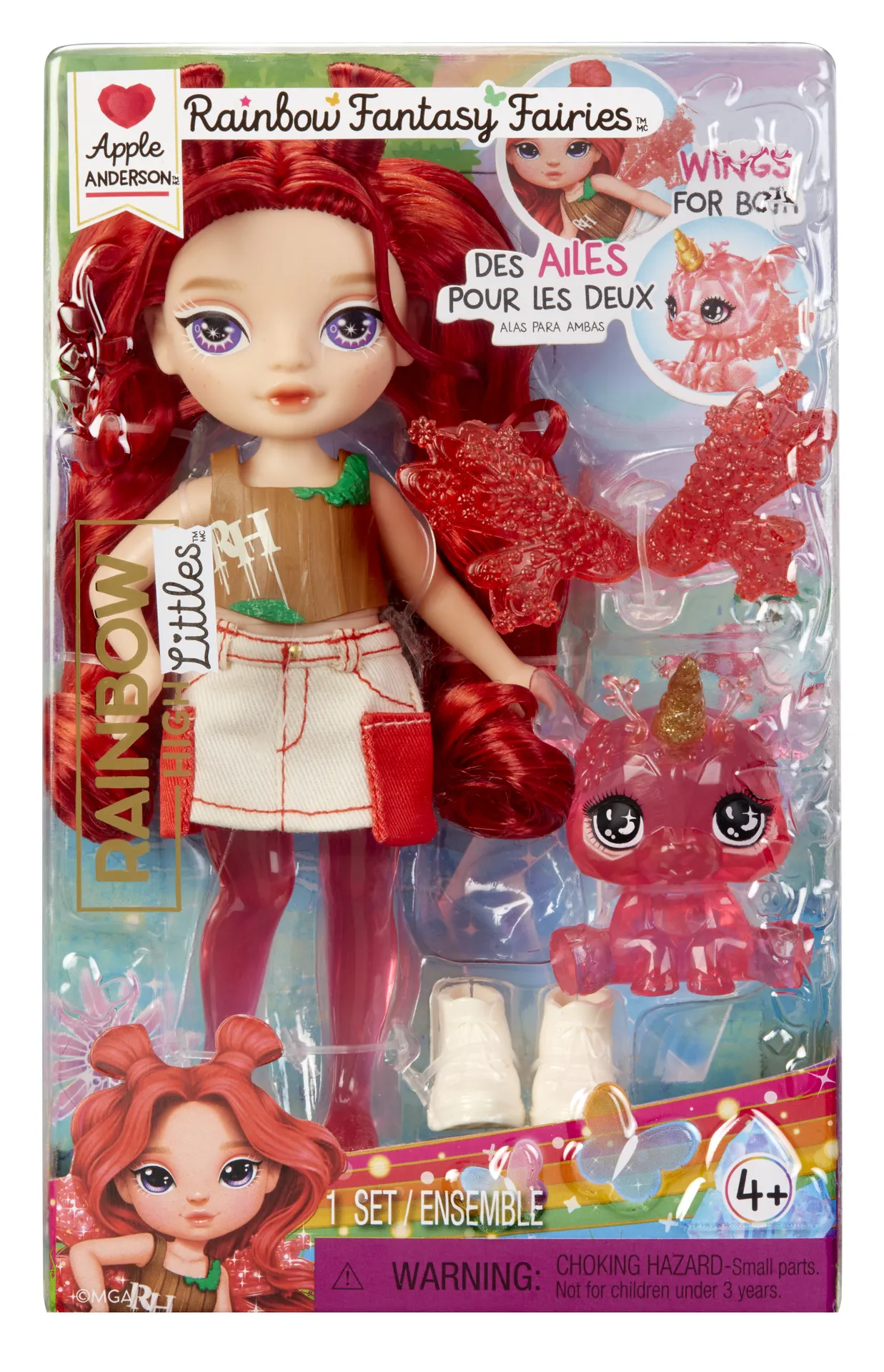 Rainbow High Littles Rainbow Fantasy Fairies Doll- Apple (Red) – Bild 2
