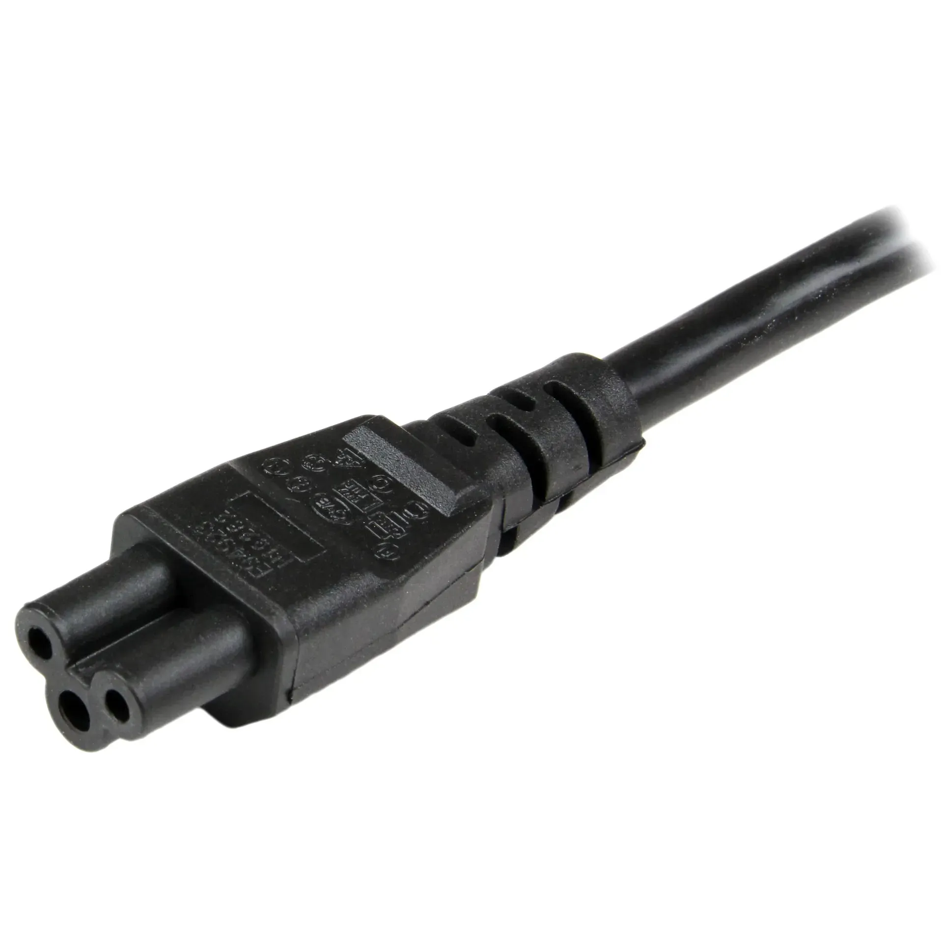 StarTech.com 1 m Laptop Ladekabel, EU Schuko auf C5, 2,5A 250V, 18AWG, Notebook / Laptop Ersatzstromkabel, Laptop Netzteil Stromkabel, Kleeblatt/Mickey Mouse Netzkabel – Bild 3