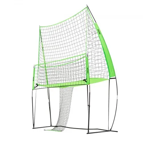 VEVOR Volleyball Trainingsnetz stufenlos höhenverstellbare Übungsausrüstung mit Ballrücklauf, 2,44 x 3,35 m tragbare Netzstation, einfache Einrichtung für den Innen- und Außenbereich im Garten – Bild 9