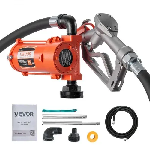 VEVOR Kraftstoffpumpe, 12 V DC, 57 L/min, Dieselpumpen-Set aus Gusseisen, mit manueller Düse, Förderschlauch, Überhitzungsschutz, Stromkabel, explosionsgeschützt, für Benzin, Diesel & Kerosin VEVOR Kraftstoffpumpe, 12 V DC, 57 L/min, Dieselpumpen-Set aus Gusseisen, mit manueller Düse, Förderschlauch, Überhitzungsschutz, Stromkabel, explosionsgeschützt, für Benzin, Diesel & Kerosin