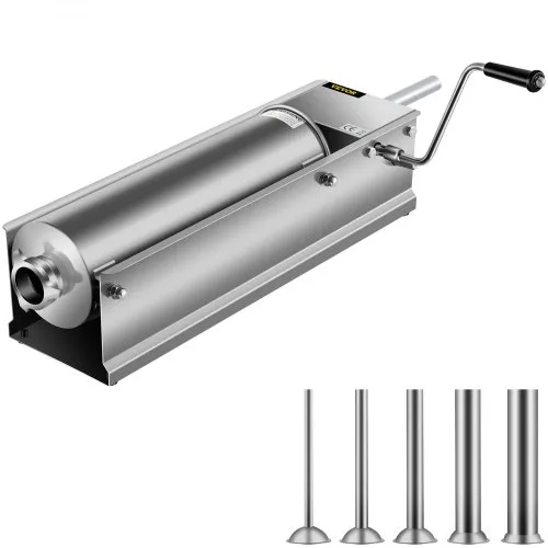 VEVOR Wurstfüller 7L Fleischwölfe Wurstmaschine Wurstfüllmaschine Horizontal Edelstahl Wurstspritze VEVOR Wurstfüller 7L Fleischwölfe Wurstmaschine Wurstfüllmaschine Horizontal Edelstahl Wurstspritze
