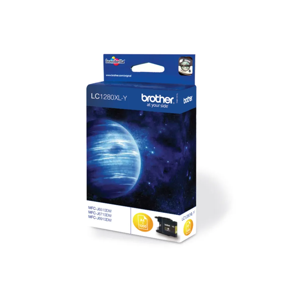 Brother LC1280XLY Druckerpatrone 1 Stück(e) Original Hohe (XL-) Ausbeute Gelb – Bild 2