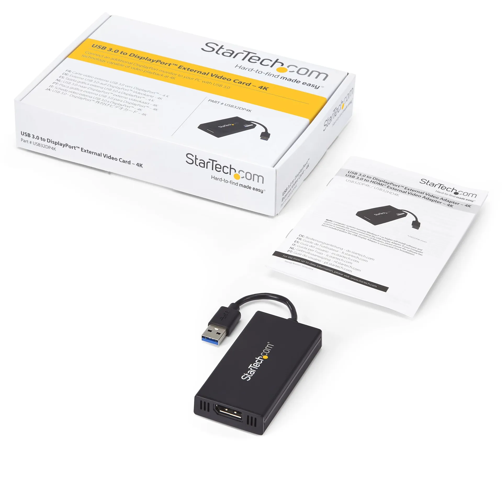 StarTech.com USB 3.0 auf DisplayPort Adapter - 4K 30Hz Ultra HD - DisplayLink zertifiziert - USB Typ-A zu DP Adapter Konverter für Monitor - Externe Video & Grafikkarte - Mac & Windows – Bild 6