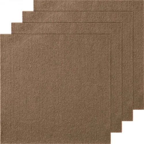 VEVOR Teppichfliesen zum Abziehen und Aufkleben, 457x457mm, selbstklebende Teppichbodenfliesen, weich gepolsterte Teppichfliesen, DIY-Installation für Schlafzimmer, Wohnzimmer (10 Stk., Dunkelbraun) VEVOR Teppichfliesen zum Abziehen und Aufkleben, 457x457mm, selbstklebende Teppichbodenfliesen, weich gepolsterte Teppichfliesen, DIY-Installation für Schlafzimmer, Wohnzimmer (10 Stk., Dunkelbraun)