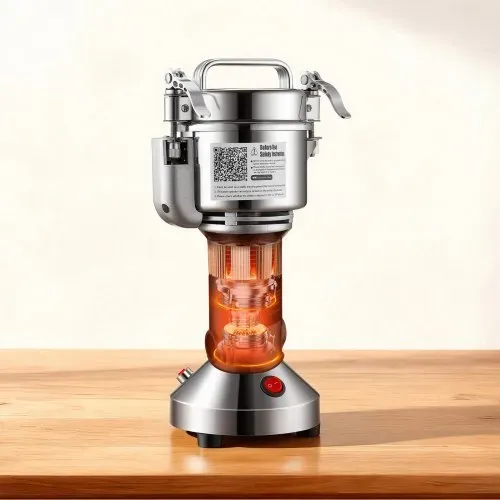 VEVOR elektrische Getreidemühle, Hochgeschwindigkeits-Gewürzmühle mit 850 W, Pulverisiermaschine aus Edelstahl, für trockene Körner Gewürze Müsli Kaffee Mais Pfeffer 163 x 135 x 345 mm – Bild 7
