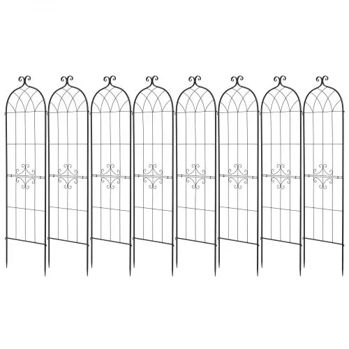 VEVOR Rankgitter, 180x52,5 cm 8er-Pack, Metall Rankhilfe mit Pulverbeschichteter Oberfläche & Verriegelungsmechanismus, Kletterhilfe, Garten Spalier, Pflanzengitter für Blumen, Gemüse & Rosen – Bild 9