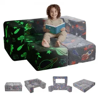 VEVOR Spielsofa Kindersofa aus 25D-Schaum Bausteine 10-teilig, Kinderspielsofa mit abnehmbarem Bezug 90 kg belastbarer Kindercouch, umwandelbares Kindersofa Spielzimmermöbel im Dunkeln Leuchten VEVOR Spielsofa Kindersofa aus 25D-Schaum Bausteine 10-teilig, Kinderspielsofa mit abnehmbarem Bezug 90 kg belastbarer Kindercouch, umwandelbares Kindersofa Spielzimmermöbel im Dunkeln Leuchten