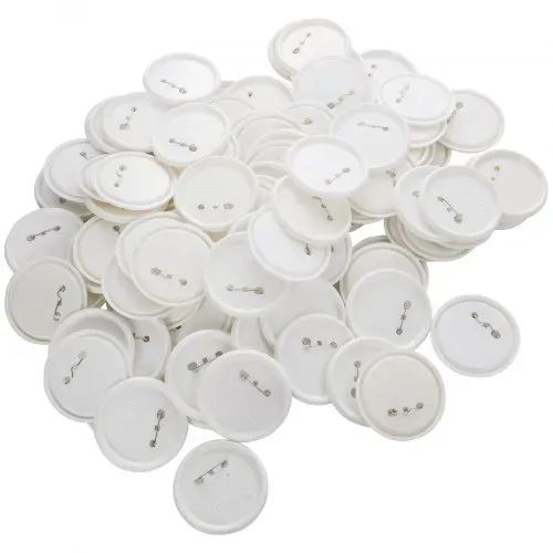 VEVOR Knopfmachermaschine-Zubehör, Badge 75 mm, DIY Badge-Press-Maschine-Ersatzteile 200 Stk. Metall + Kunststoff / 100 + 100 Stk. Abzeichen – Bild 10