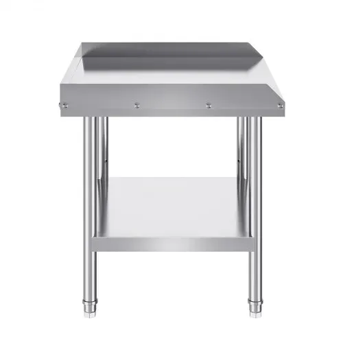VEVOR Arbeitstisch aus Edelstahl, gewerblicher Arbeitstisch zur Lebensmittelzubereitung, 610 x 711 x 660 mm 3-seitiger Spritzschutz, robuster Zubereitungstisch Arbeitstisch mit einstellbarer Höhe – Bild 8