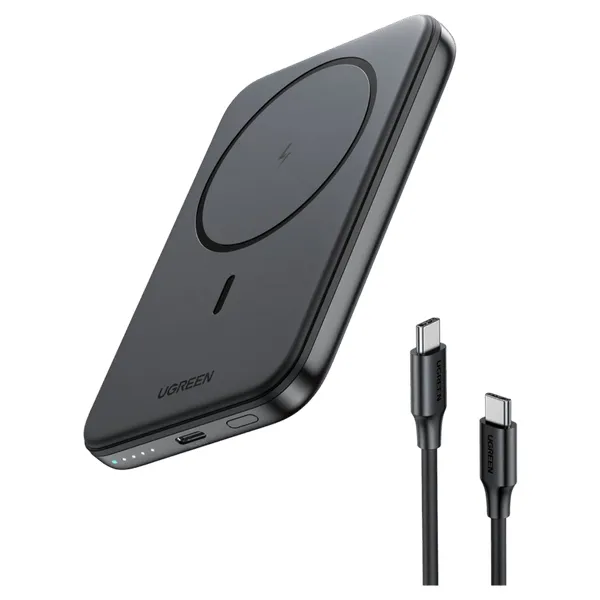Ugreen 25207 Powerbank 5000 mAh Kabelloses Aufladen Schwarz Ugreen 25207 Powerbank 5000 mAh Kabelloses Aufladen Schwarz